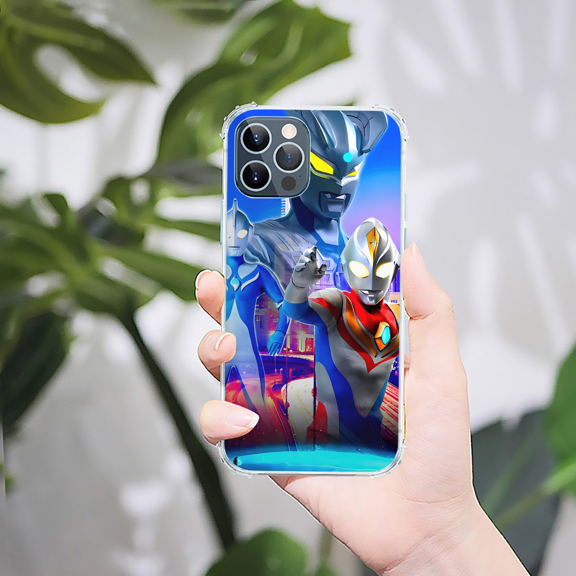 （画像用） ウルトラマン Ultraman 【iPhone 12シリーズ対応】透明スマホケース（クリアソフトケース）